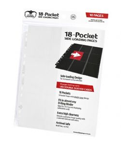 ULTIMATE GUARD -  10 SIDE-LOADING 18-POCKET PAGES - WHITE