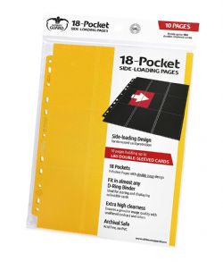 ULTIMATE GUARD -  10 SIDE-LOADING 18-POCKET PAGES - YELLOW