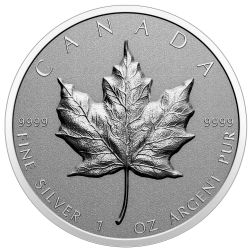 ULTRA-HIGH RELIEF SML -  ULTRA-HIGH RELIEF 1-OZ SILVER MAPLE LEAF (SML) -  2022 CANADIAN COINS 01