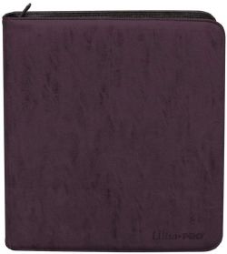 ULTRA PRO -  12-POCKET PORTFOLIO WITH ZIPPER - SUEDE AMETHTYS (20 PAGES) -  PRO-BINDER