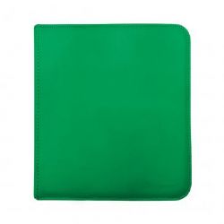 ULTRA PRO -  12-POCKET ZIPPERED GREEN PRO (20 PAGES) -  PRO-BINDER