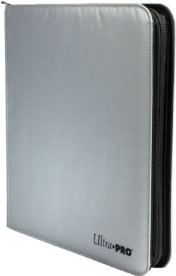 ULTRA PRO -  12-POCKET ZIPPERED SILVER PRO - MADE WITH FIRE RESISTANT MATERIALS -  PRO-BINDER
