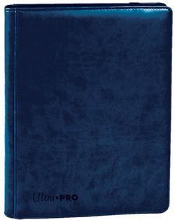 ULTRA PRO -  4-POCKET PORTFOLIO WITH ZIPPER - SUEDE SAPPHIRE (20 PAGES) -  PRO-BINDER
