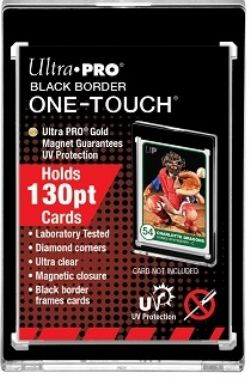 ULTRA PRO -  ONE-TOUCH MAGNETIC CLOSURE - BLACK BORDER (UP TO 130PT)