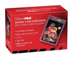 ULTRA PRO -  SEMI-RIGID CARD HOLDERS FOR GRADE SUBMISSION (100-PACK) - 3 3/16