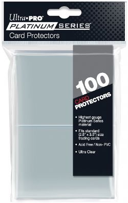 ULTRA PRO -  STANDARD SIZE SLEEVES - PLATINUM SERIES - CLEAR (100)
