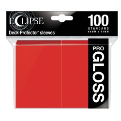 ULTRA PRO -  STANDARD SIZE SLEEVES - PRO-GLOSS - APPLE RED (100) -  ECLIPSE