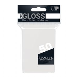 ULTRA PRO -  STANDARD SIZE SLEEVES - PRO-GLOSS - CLEAR (50)