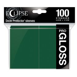 ULTRA PRO -  STANDARD SIZE SLEEVES - PRO-GLOSS - FOREST GREEN (100) -  ECLIPSE