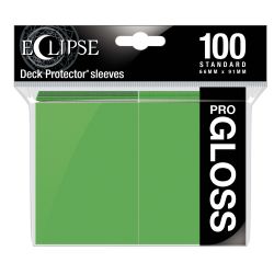 ULTRA PRO -  STANDARD SIZE SLEEVES - PRO-GLOSS - LIME GREEN (100) -  ECLIPSE