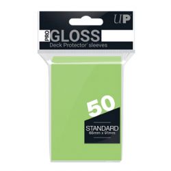 ULTRA PRO -  STANDARD SIZE SLEEVES - PRO-GLOSS - LIME GREEN (50)