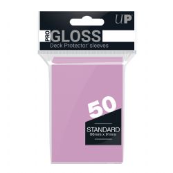 ULTRA PRO -  STANDARD SIZE SLEEVES - PRO-GLOSS - PINK (50)