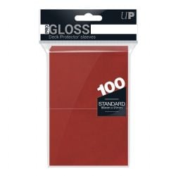 ULTRA PRO -  STANDARD SIZE SLEEVES - PRO GLOSS - RED (100)