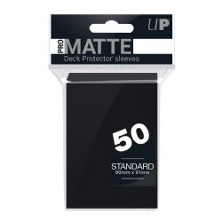 ULTRA PRO -  STANDARD SIZE SLEEVES - PRO-MATTE - BLACK (50)