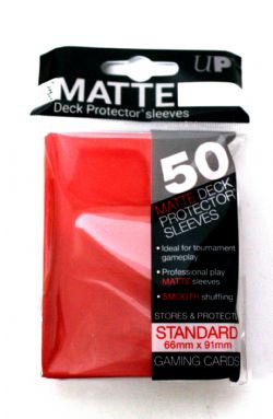 ULTRA PRO -  STANDARD SIZE SLEEVES - PRO-MATTE - RED (50)