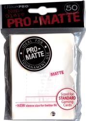 ULTRA PRO -  STANDARD SIZE SLEEVES - PRO-MATTE - WHITE (50)