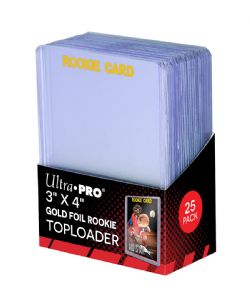 ULTRA PRO -  TOPLOADER STANDARD GOLD ROOKIE 35PT AND SLEEVES (25-PACK)