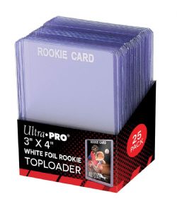 ULTRA PRO -  TOPLOADER STANDARD WHITE ROOKIE 35PT (25-PACK)
