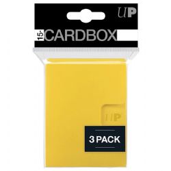 ULTRAPRO -  CARD BOX PRO 15+ - YELLOW - 3 PACK