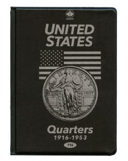 UNI-SAFE ALBUMS -  BLACK ALBUM FOR UNITED STATES QUARTERS (1916-1953)