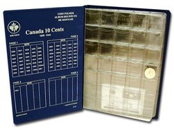 UNI-SAFE ALBUMS -  BLUE ALBUM FOR CANADIAN 10-CENT (1920-DATE)