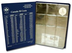 UNI-SAFE ALBUMS -  BLUE ALBUM FOR CANADIAN 50-CENT (BLANK)