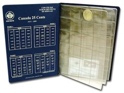 UNI-SAFE ALBUMS -  BLUE ALBUM FOR CANADIEN 25-CENT (1937-1999)