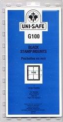 UNI-SAFE -  BLACK STAMP MOUNTS G100 (PACK OF 7)