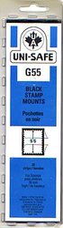 UNI-SAFE -  BLACK STAMP MOUNTS G55 (PACK OF 20)