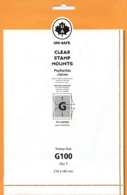 UNI-SAFE -  CLEAR STAMP MOUNTS G100 (PAQUET OF 7)