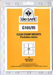 UNI-SAFE -  CLEAR STAMP MOUNTS G165/95 (PACK OF 10)