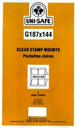UNI-SAFE -  CLEAR STAMP MOUNTS G187/144 (PACK OF 5)
