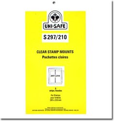UNI-SAFE -  CLEAR STAMP MOUNTS S297/210 (PACK OF 5)