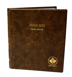 UNI-SAFE DELUXE ALBUMS -  BROWN ALBUM FOR PROOF-LIKE SET