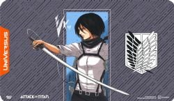 UNIVERSUS -  BATTLE FOR HUMANITY - PLAYMAT - MIKASA ACKERMAN -  ATTACK ON TITAN