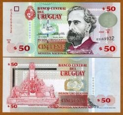 URUGUAY -  50 PESOS URUGUAYOS 2000 (UNC)