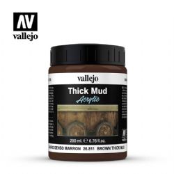 VALLEJO ACRYLIC -  BROWN MUD (200 ML) -  THICK MUD 26811
