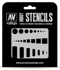 VALLEJO PAINT -  ACCESS TRAP DOORS (125 X 125MM) -  HOBBY STENCILS VAL-HS #STAIR003