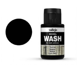 VALLEJO PAINT -  BLACK -  MODEL WASH VAL-MW #76518