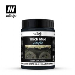 VALLEJO PAINT -  BLACK MUD (200 ML) -  DIORAMA TEXTURE VAL-DE #26812