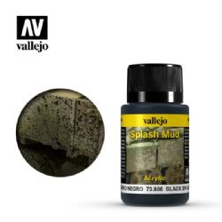 VALLEJO PAINT -  BLACK SPLASH MUD (40 ML) -  WEATHERING EFFECTS VAL-WE #73806