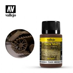 VALLEJO PAINT -  BROWN THICK MUD(40 ML) -  WEATHERING EFFECTS VAL-WE #73811