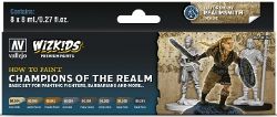 VALLEJO PAINT -  CHAMPIONS OF THE REALM WIZKIDS -  PAINT SET VAL #80250