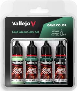 VALLEJO PAINT -  COLD GREEN COLOR SET -  GAME COLOR VAL #72383