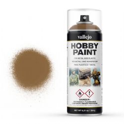 VALLEJO PAINT -  LEATHER BROWN - SPRAY PRIMER -  AEROSOL VAL-HPS #28014