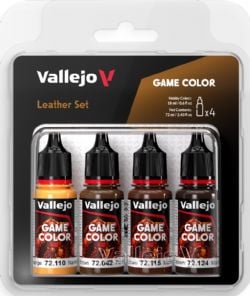 VALLEJO PAINT -  LEATHER SET -  GAME COLOR VAL #72385