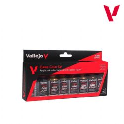 VALLEJO PAINT -  METALLIC COLORS SET OF 8 (18ML) -  GAME COLOR VAL #72303