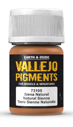 VALLEJO PAINT -  NATURAL SIENNA -  PIGMENTS VAL-P #73105