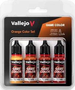 VALLEJO PAINT -  ORANGE COLOR SET -  GAME COLOR VAL #72381