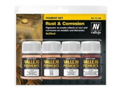 VALLEJO PAINT -  RUST & CORROSION PIGMENT SET -  PAINT SET VAL #73194